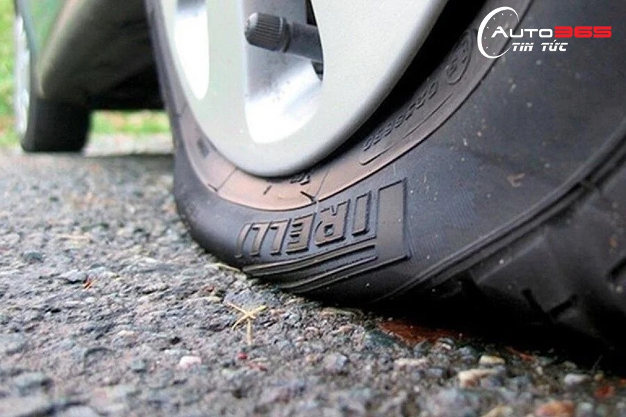 Tác hại khi lốp ô tô bị non.